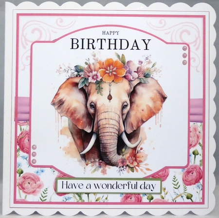Beautiful Elephant Birthday Mini Kit by Irene Woods