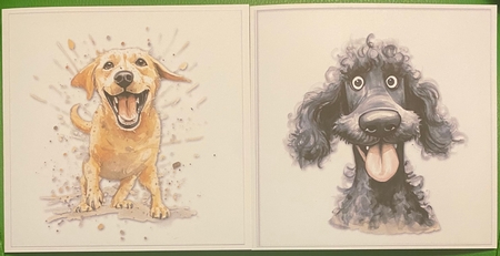 Funny Dogs Card Toppers by Irene Woods