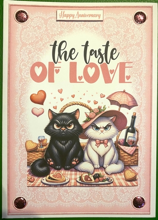 Fun & cheeky Romance & Anniversary 6 Toppers & 2 x Inserts kit  by Irene Woods
