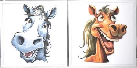 Funny Horse Card Toppers by Irene Woods
