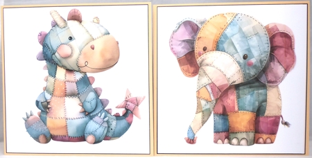 Patchwork Animals Card Toppers by Irene Woods