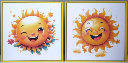 Happy Sun Card Toppers by Irene Woods