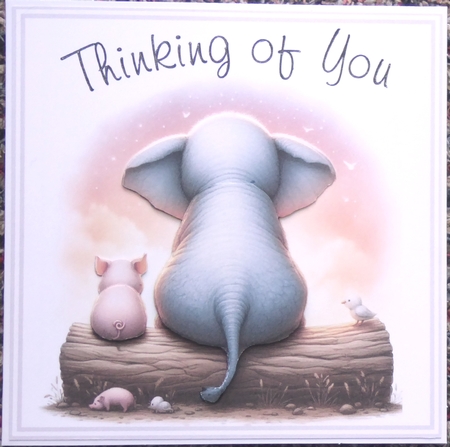 Thinking of You Ele and Pig by Irene Woods