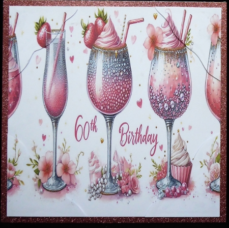 cup1318880_2229 - Strawberry Fizz 60th Birthday Complete Kit