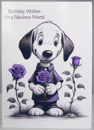Roses for a Fabulous Friend A4 by Irene Woods