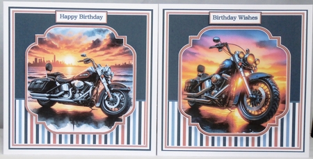 8x8 Harley Motobikes Mini Kit 2 - x9 A4 Sheets by Irene Woods