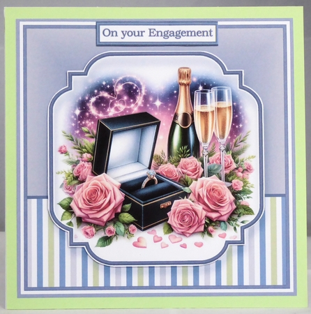 8x8 Champagne Engagement (Lilac) Topper 1 by Irene Woods