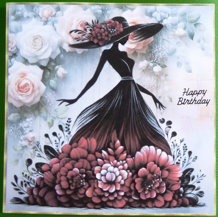 She wears flowers, red by Irene Woods
