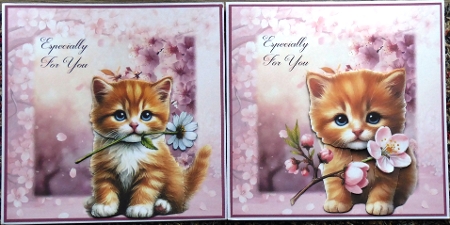 Apple Blossom Kitties by Irene Woods
