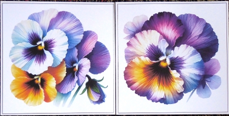 Pansy Card Toppers by Irene Woods