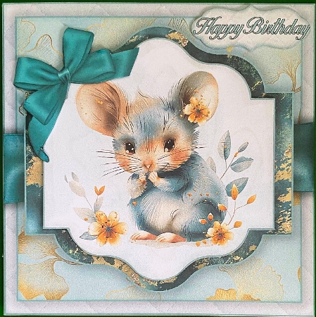 Teal Animals Mini Kit 7X7 by Irene Woods