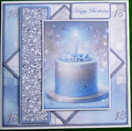 Blue 18 Birthday Cake Mini-Kit (requested) by Irene Woods