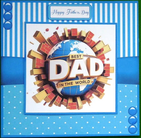 Best Dad Ever 3 Card Front 6x6 by Irene Woods