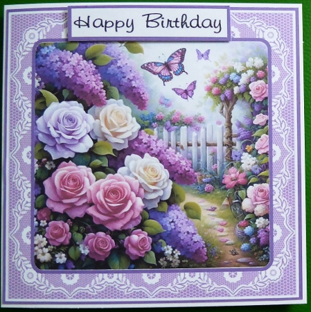 lilac floral in the frame by Irene Woods