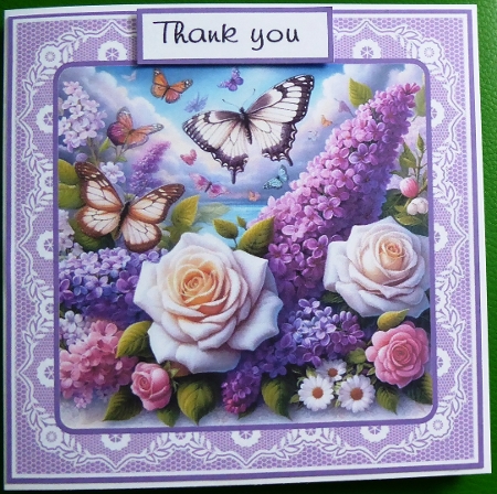lilac floral in the frame by Irene Woods