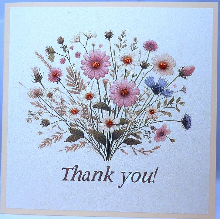 Vintage series-Thank you cards - CARD FRONTS by Irene Woods