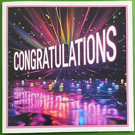 Neon Congratulations Toppers. by Irene Woods