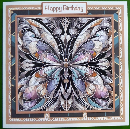 Art Deco Butterfly #3 Mini Kit 7x7 by Irene Woods