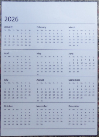 2026 calendar A Quick Blow Dry by Irene Woods