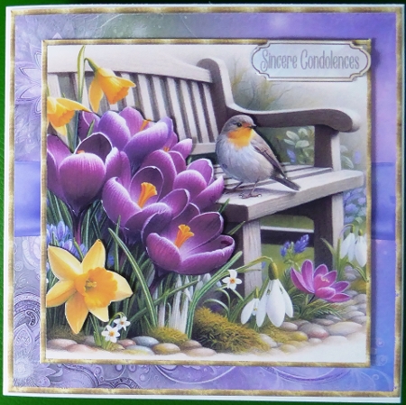 Sit a while, crocus and dffodils by Irene Woods