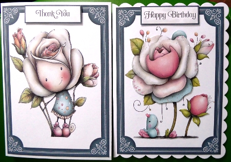 Whimsical Flowers Topper & Sentiment Kit by Irene Woods