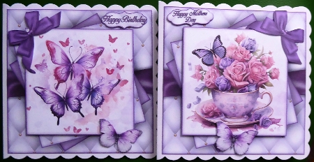 Purple Butterfly Mini Ki 8X8 by Irene Woods