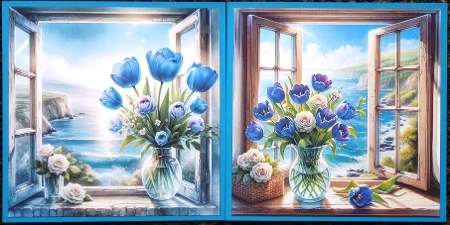 Spring tulips 1 - CARD FRONTS by Irene Woods
