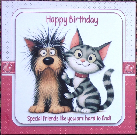 7x7 Special friend birthday choice of four mini kit by Irene Woods