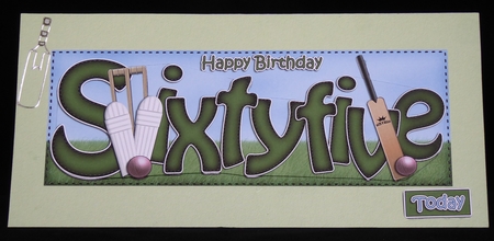 65th Birthday Large Dl Quick Card N 3D Decoupage by Irene Woods