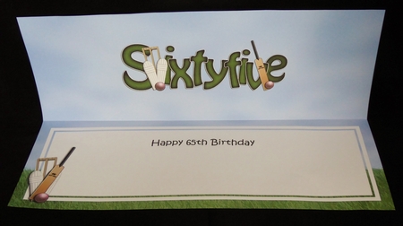 65th Birthday Large Dl Matching Large Dl Insert by Irene Woods