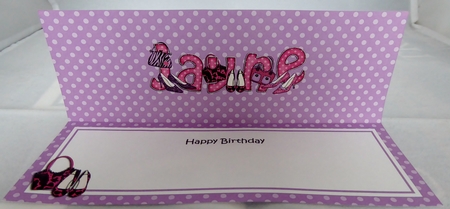 Happy Birthday Jayne Matching Large Dl Insert by Irene Woods