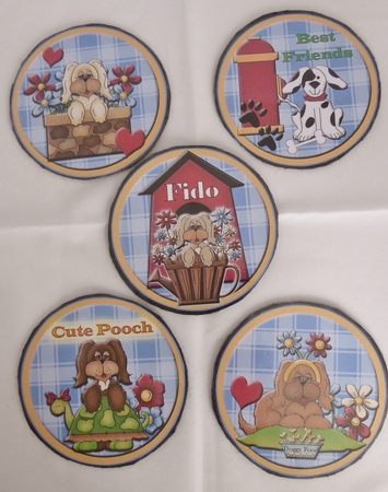 Coasters - So Cute Puppies by Irene Woods