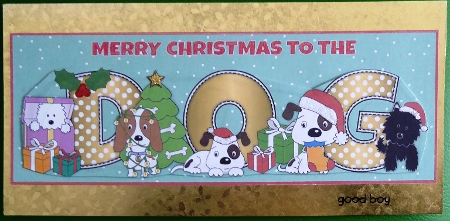 Merry Christmas to the Dog Large Dl by Irene Woods