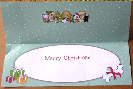 Merry Christmas to the Dog Large Dl Insert by Irene Woods