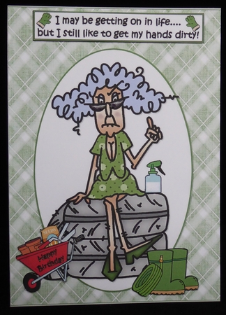 Stella Likes to Get Her Hands Dirty Quick Card by Irene Woods