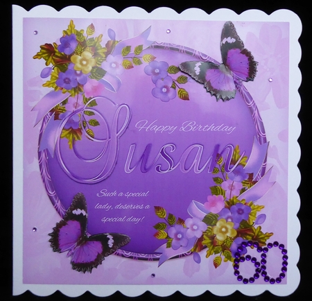 Susan Birthday Floral and Butterfly Cameo Mini Kit by Irene Woods
