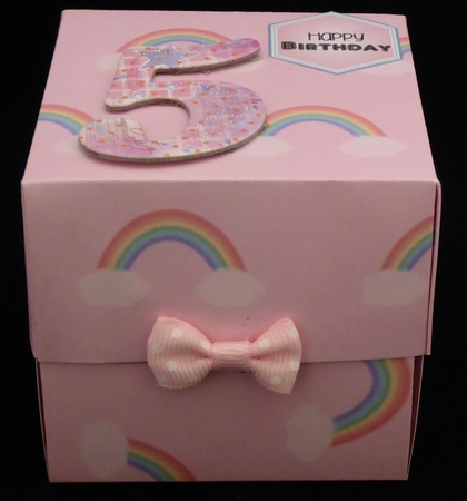 Subtle Little Rainbows Pink Background Backing Paper Vellum by Irene Woods