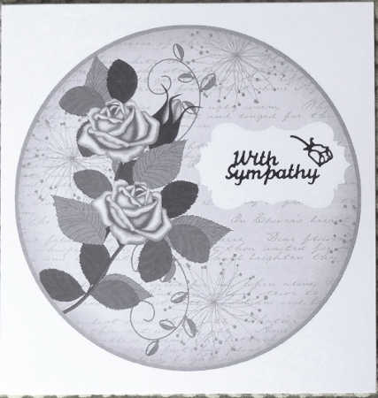 Silver Rose Circle1 Matching Circle 7in Insert Panel by Irene Woods