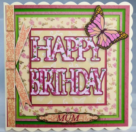 Floral Happy Birthday with Butterfly Square 8x8 Mini Kit by Irene Woods