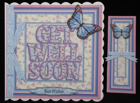 Get Well Soon in Blue and Pink 8x8 Square Mini Kit by Irene Woods