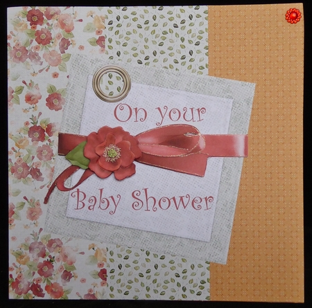 Baby Shower Card 5 with Decoupage by Irene Woods