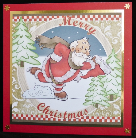 Santa on Skates by Irene Woods
