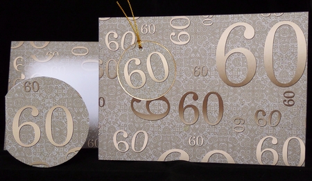 Gold Lace 60 Landscape 7x5inch Card & Envelope Mini Kit by Irene Woods