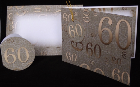Gold Lace 60 Landscape 7x5inch Card & Envelope Mini Kit by Irene Woods
