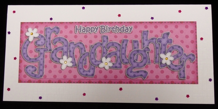 Large DL Birthday GRANDDAUGHTER Flowers 3D decoupage by Irene Woods