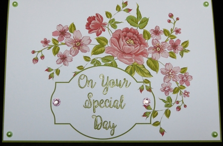 Special Day Rose card front / topper by Irene Woods