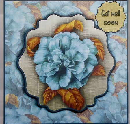Card Topper Blue Flower 125 by Irene Woods