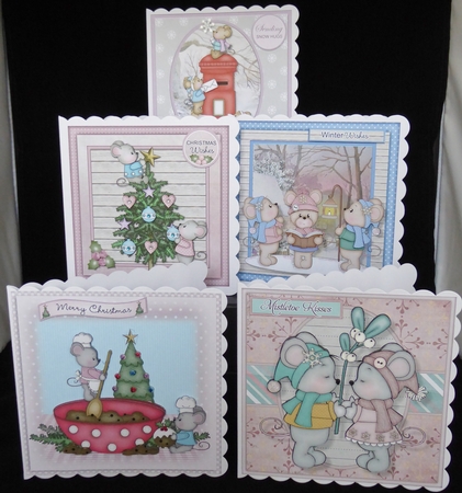 Christmas Mice Bumper Kit - 5 Mini Kits by Irene Woods