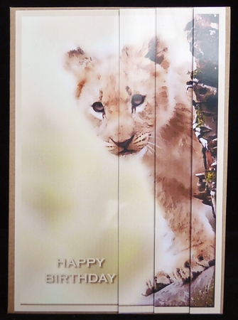 Cute Lion Cub Side Stacker by Irene Woods