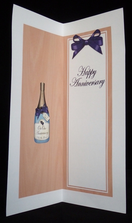 Large DL Husband Our Wedding Anniversary Champers in a Box insert by Irene Woods